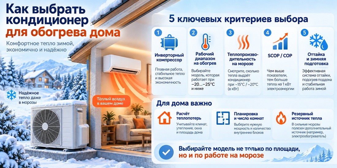 Проверка наружного блока кондиционера перед зимней работой на обогрев дома