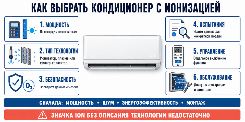 Критерии выбора кондиционера с функцией ионизации воздуха