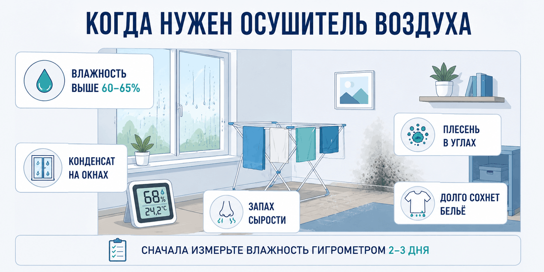 Когда нужен осушитель воздуха