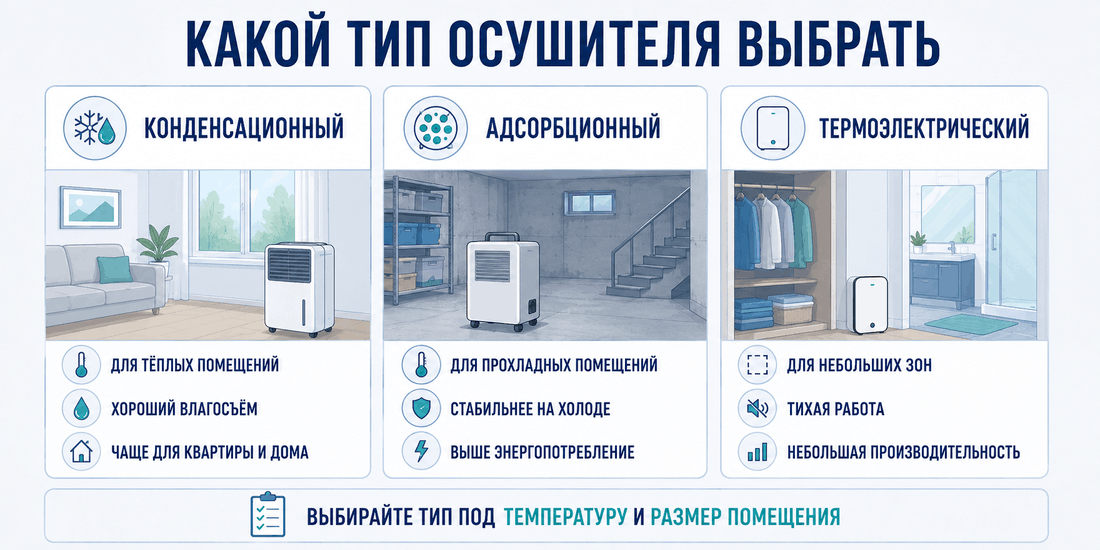 Какой тип осушителя выбрать